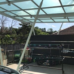 glass awning patios